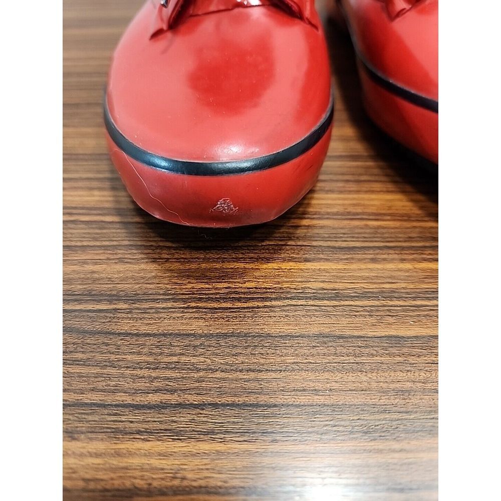 Rare Vtg 1990's Womens Sporto Red Low Duck Rubber Rain Boots 8‎ - Picture 3 of 8